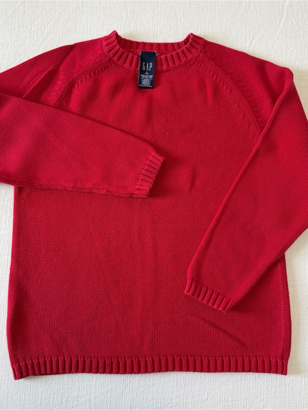GAP Red Crewneck Kids Knit Sweater